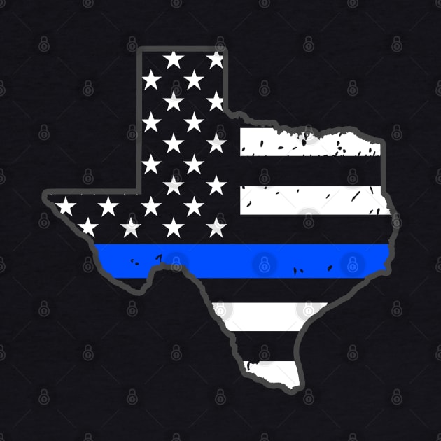 Texas Thin Blue Line - Police Officer Gift - Texas Ranger by bluelinemotivation